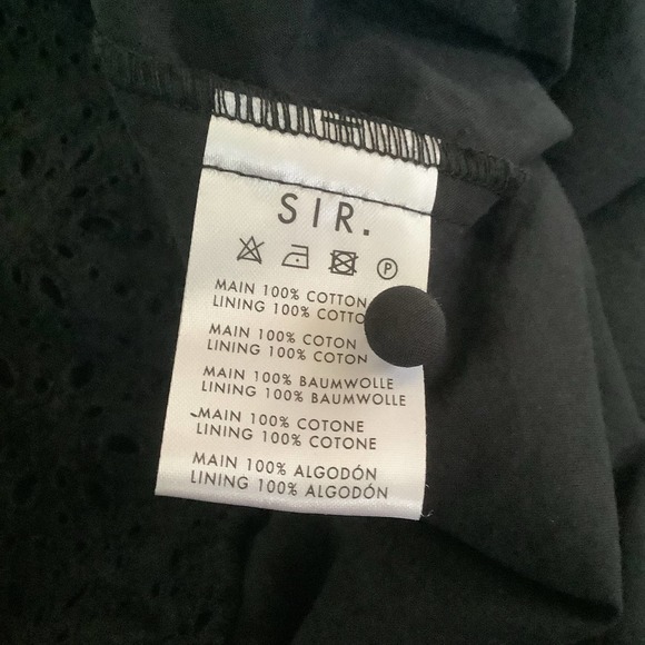 SIR. The Label Amelie Black Ruffled Broderick Anglaise Eyelet Midi Dress 6 NWT - Picture 10 of 11